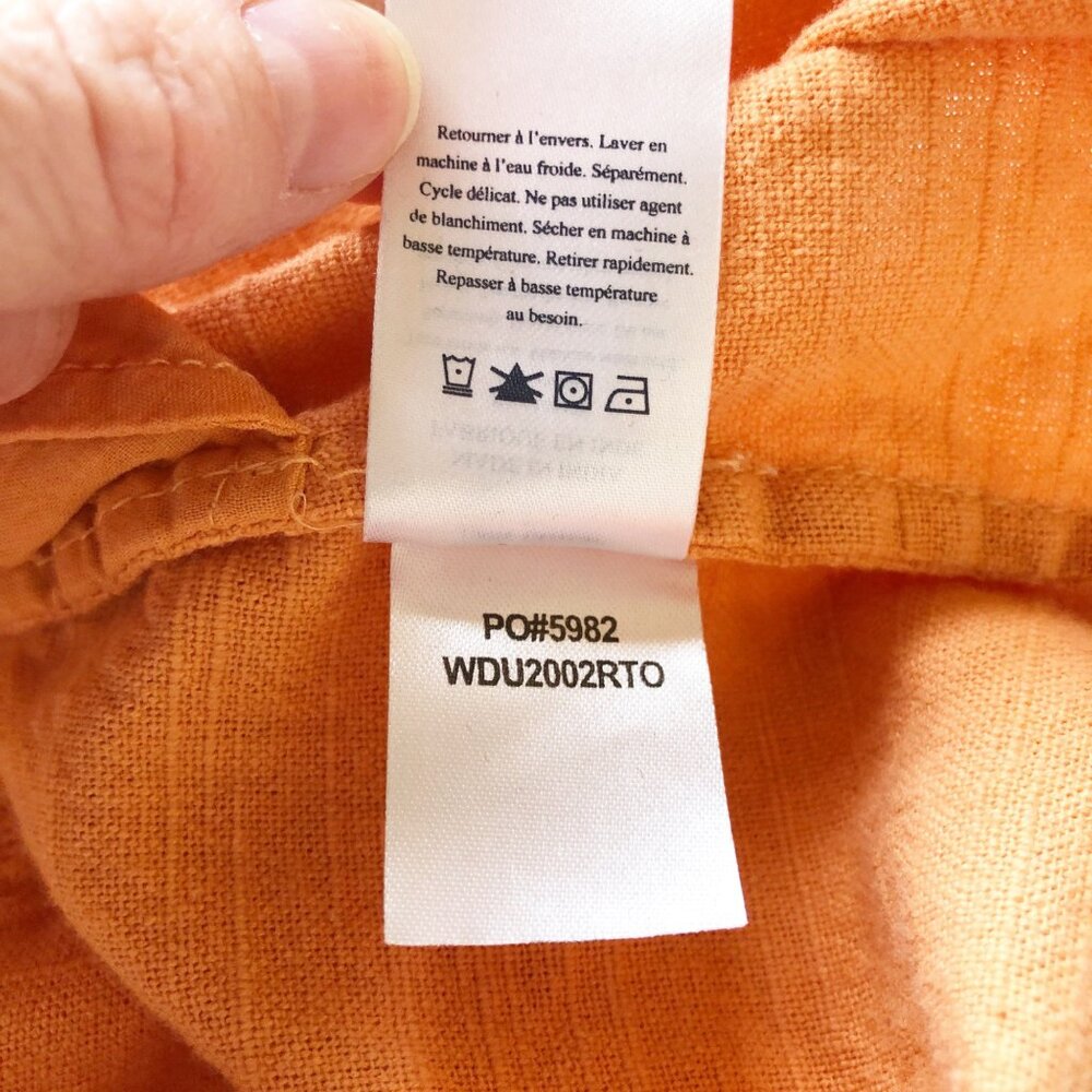FAHERTY Luana Rhythm Orange Embroidered Sleeveless Shift Dress Womens Medium - Picture 6 of 8